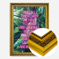 Wonderwall Oasis Lyrics Leaf Background Print