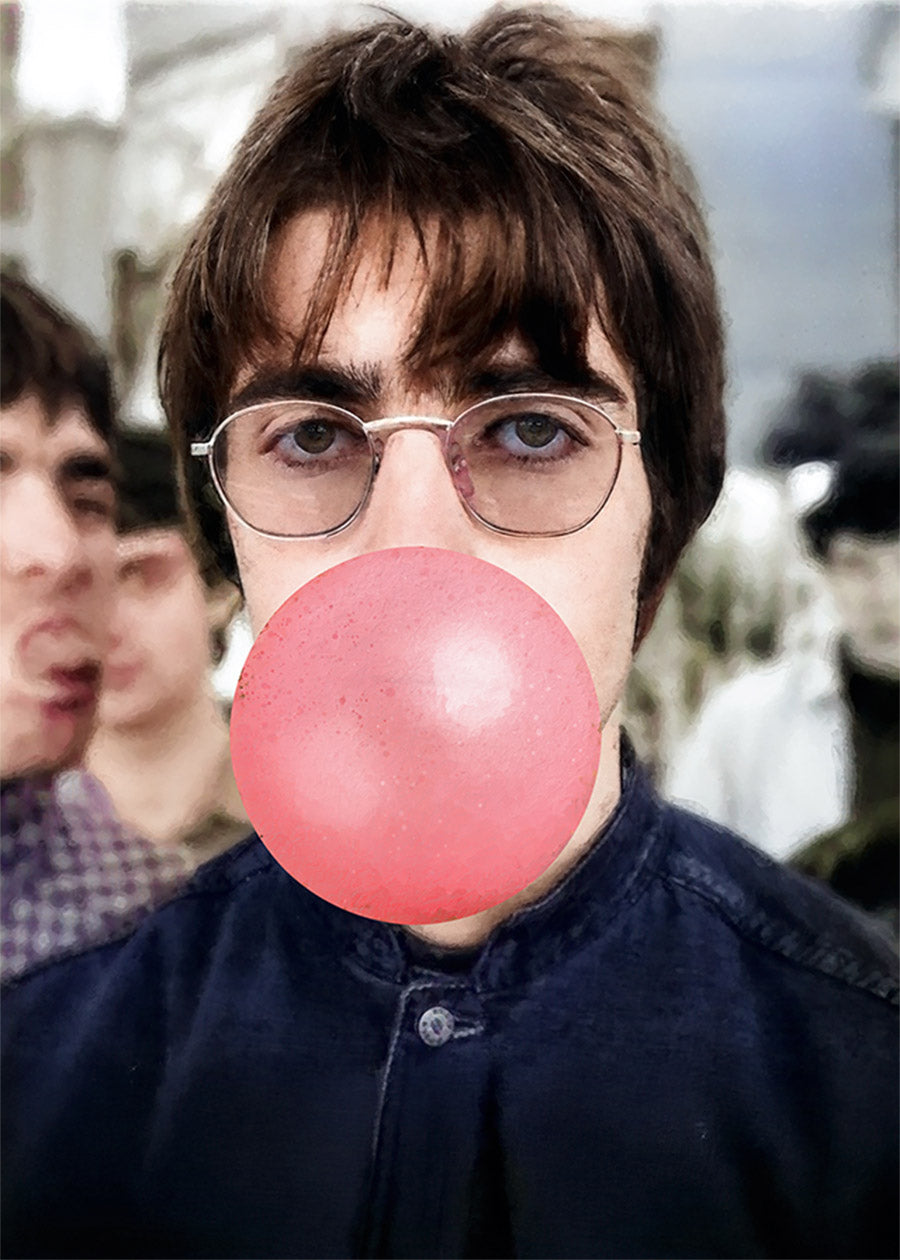 Liam Bubblegum Portrait Oasis Print