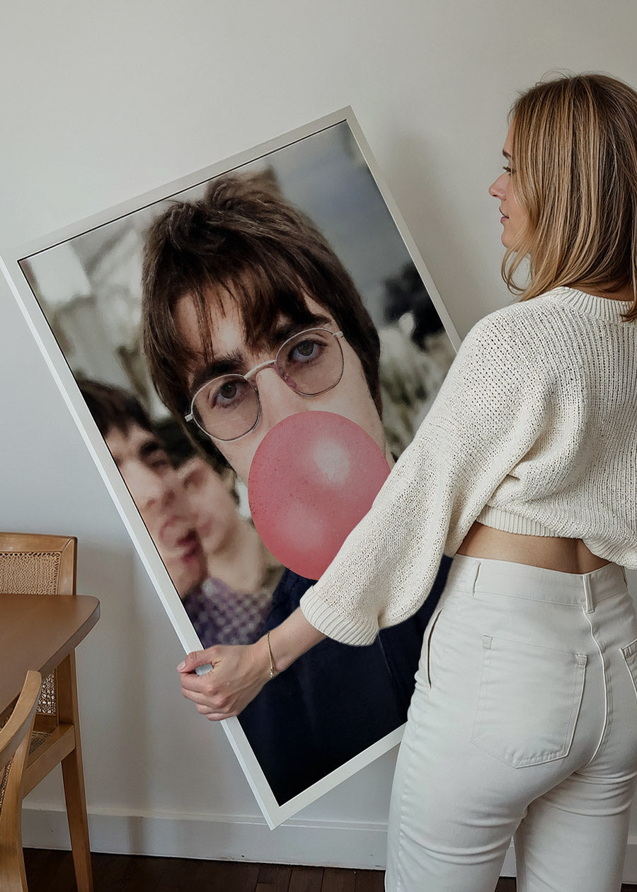 Liam Bubblegum Portrait Oasis Print