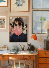 Liam Bubblegum Portrait Oasis Print