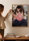 Liam Bubblegum Portrait Oasis Print