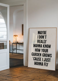 Live Forever 2025 Oasis Lyrics Print