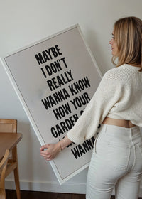 Live Forever 2025 Oasis Lyrics Print