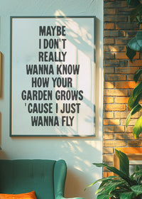 Live Forever 2025 Oasis Lyrics Print