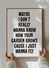 Live Forever 2025 Oasis Lyrics Print