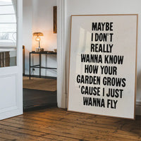 Live Forever 2025 Oasis Lyrics Print