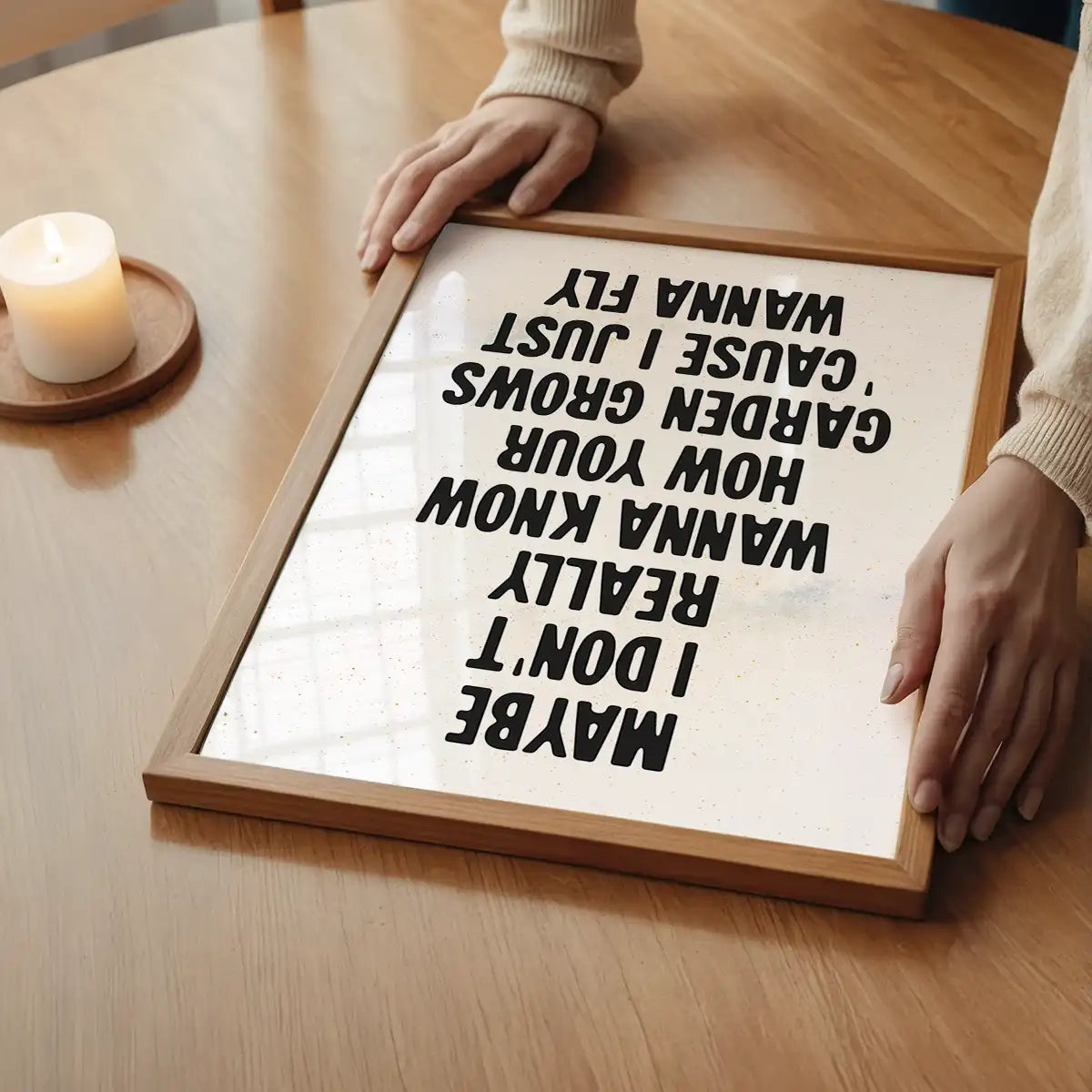 Live Forever 2025 Oasis Lyrics Print