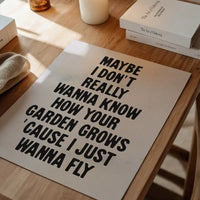 Live Forever 2025 Oasis Lyrics Print