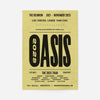 Oasis Tour Poster Print 2025 Yellow