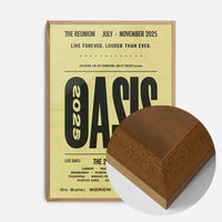 Oasis Tour Poster Print 2025 Yellow