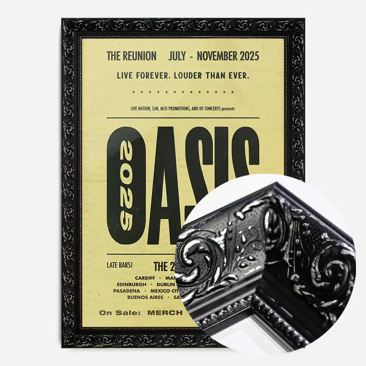 Oasis Tour Poster Print 2025 Yellow – InkAndDrop Oasis Tour Poster Print 2025 Yellow – InkAndDrop