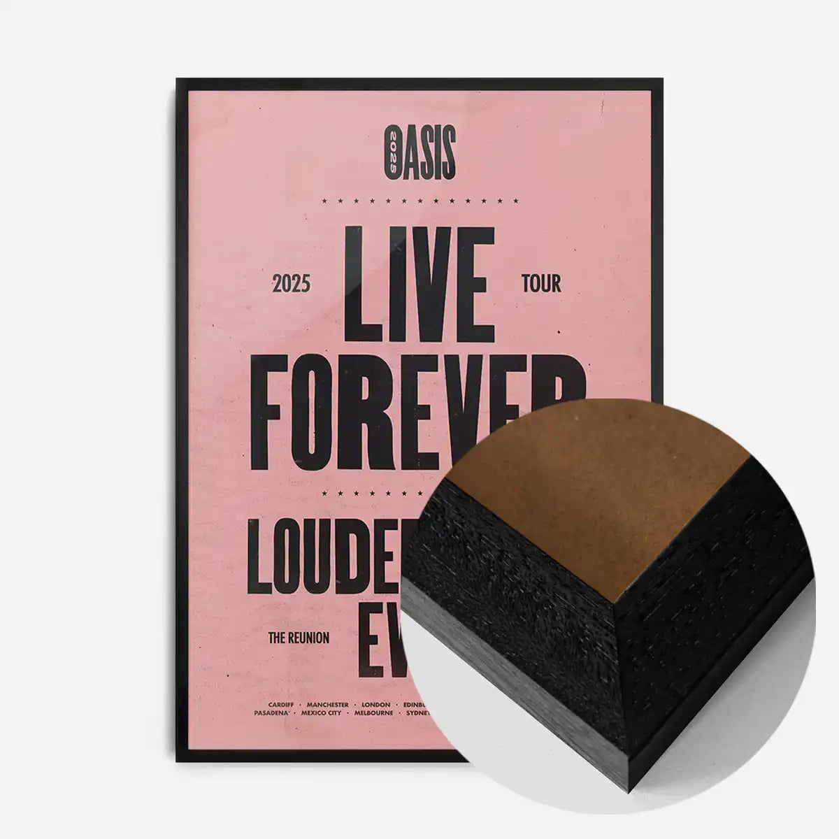 Oasis Tour Poster Print 2025 Pink