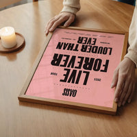 Oasis Tour Poster Print 2025 Pink