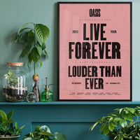 Oasis Tour Poster Print 2025 Pink