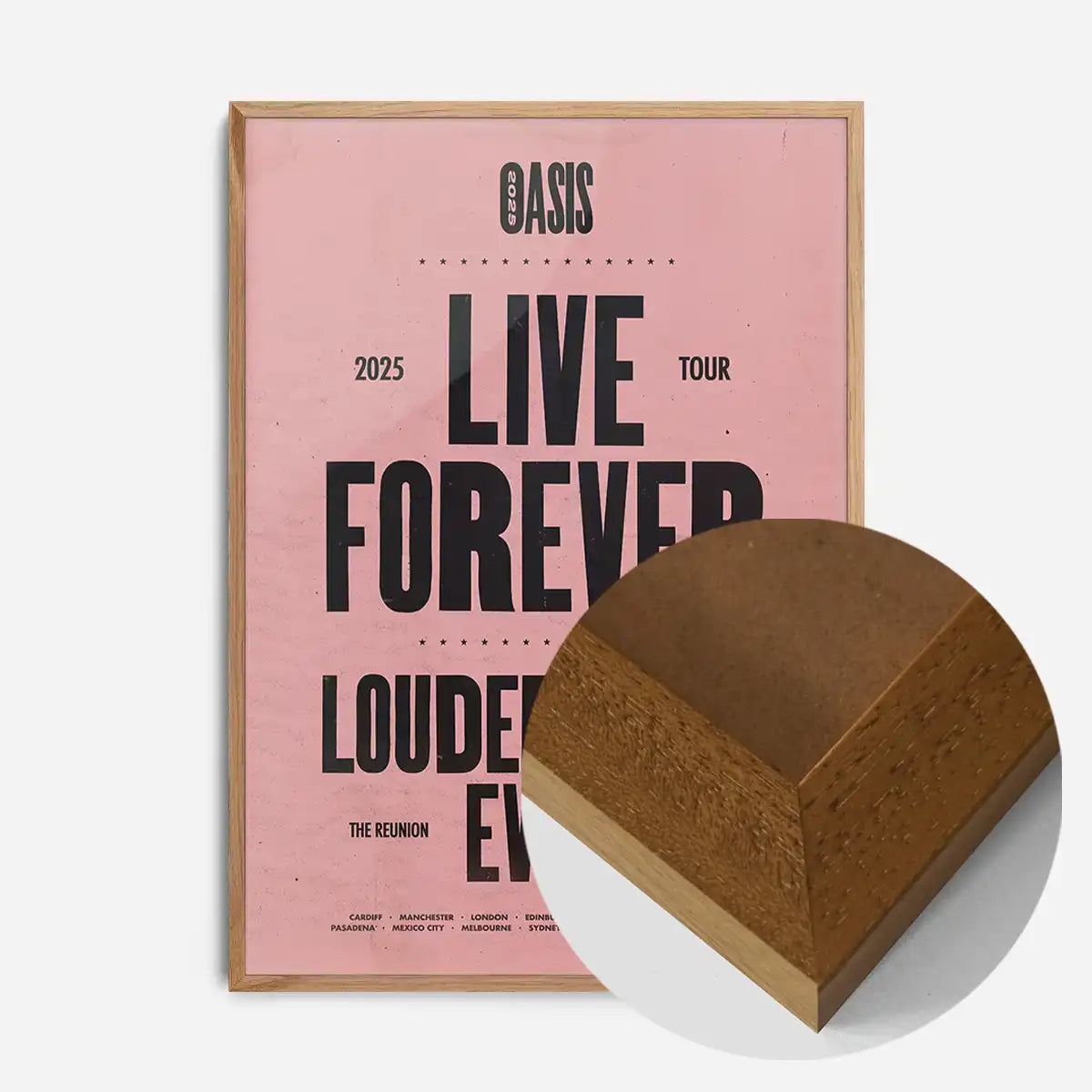 Oasis Tour Poster Print 2025 Pink