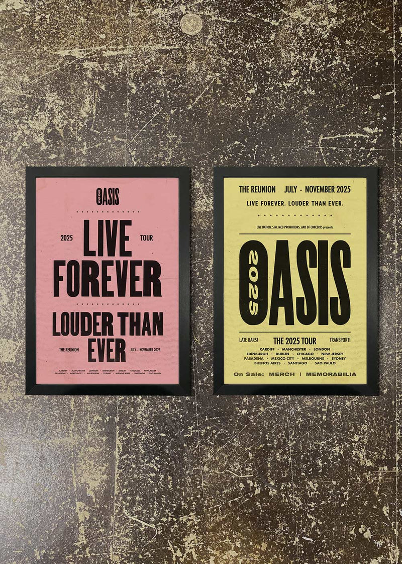 2 Prints & Frames - Oasis Tour Poster Prints