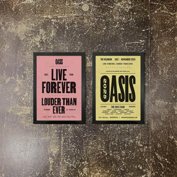 2 Prints & Frames - Oasis Tour Poster Prints – InkAndDrop