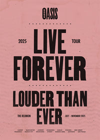 Oasis Tour Poster Print 2025 Pink