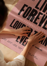 Oasis Tour Poster Print 2025 Pink