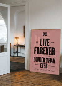 Oasis Tour Poster Print 2025 Pink