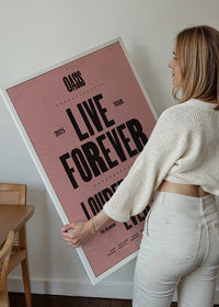 Oasis Tour Poster Print 2025 Pink
