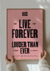 Oasis Tour Poster Print 2025 Pink