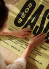 Oasis Tour Poster Print 2025 Yellow