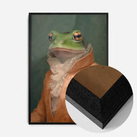 Frog in Peach Jacket Animal Portrait Print
