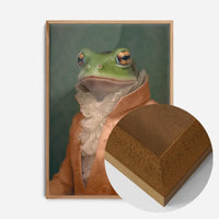 Frog in Peach Jacket Animal Portrait Print