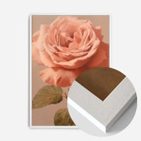 Large Close-Up Peach Rose Painting