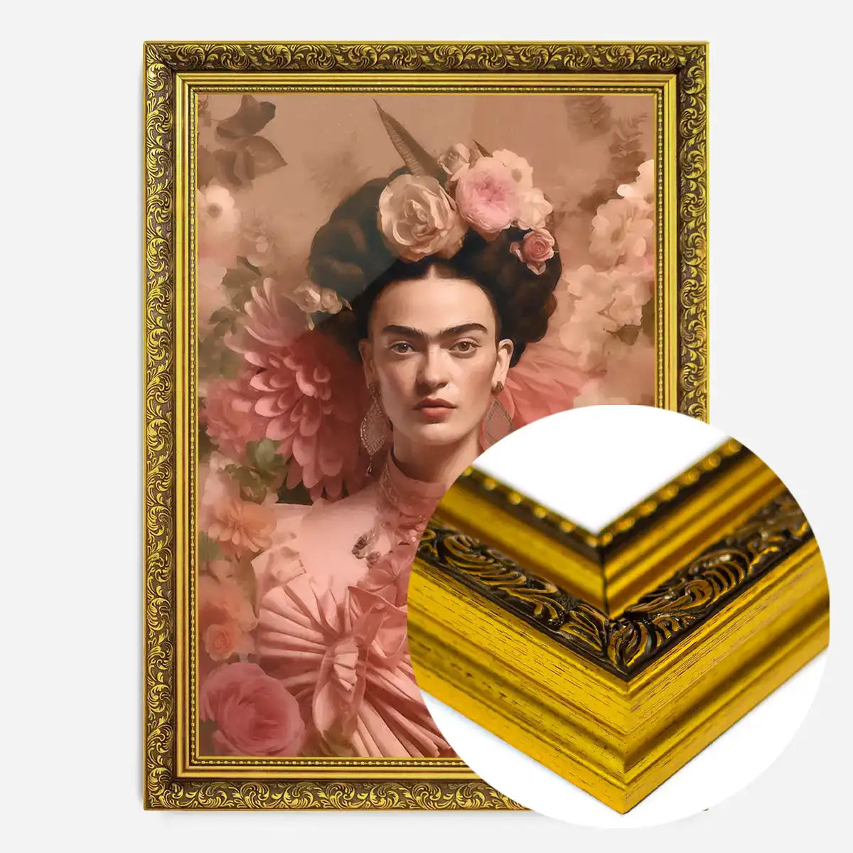 Frida Kahlo Peach Fuzz Portrait