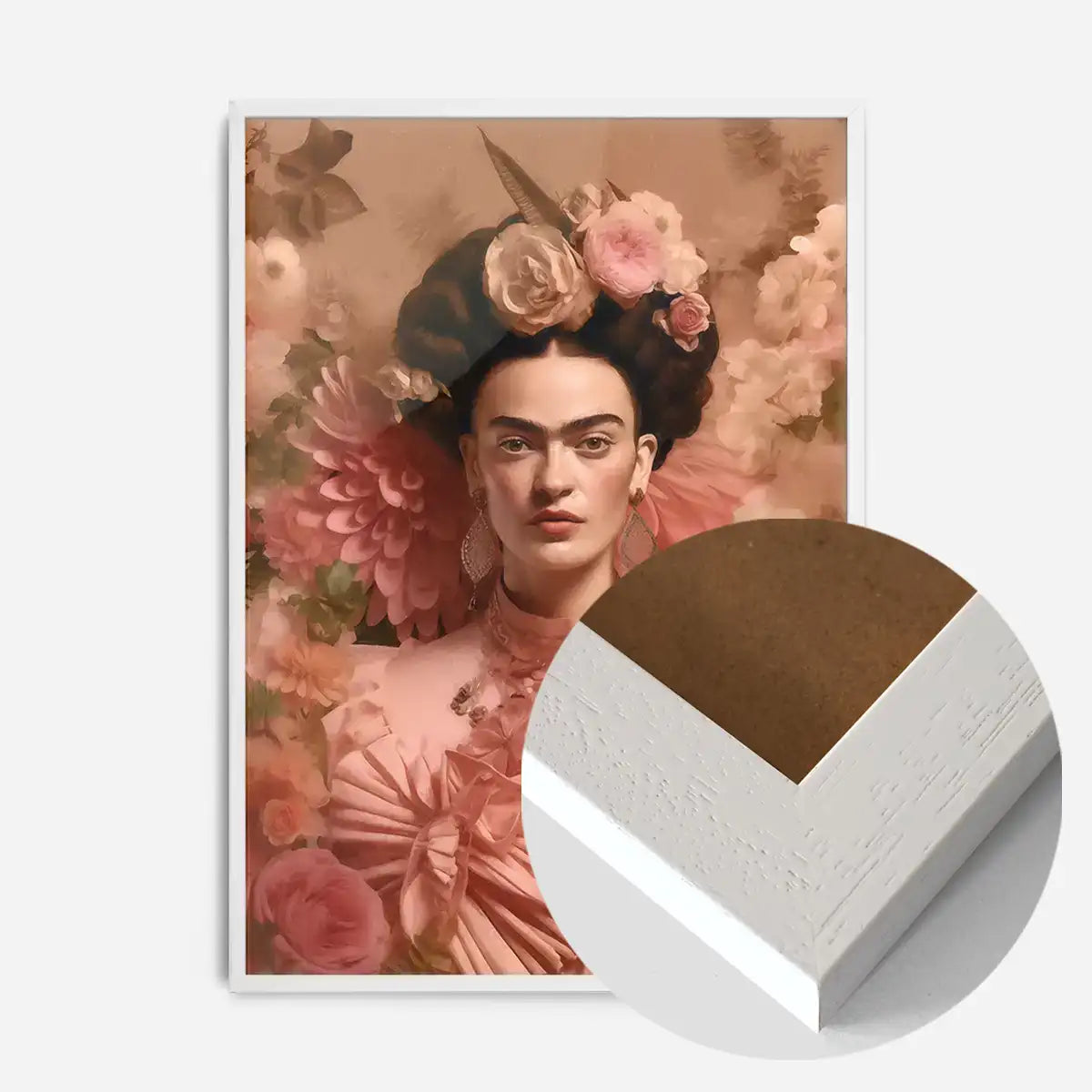 Frida Kahlo Peach Fuzz Portrait