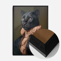 Black Panther in Peach Neck Ruff Print