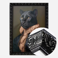 Black Panther in Peach Neck Ruff Print