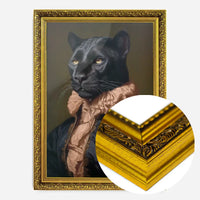 Black Panther in Peach Neck Ruff Print