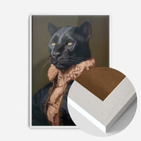 Black Panther in Peach Neck Ruff Print