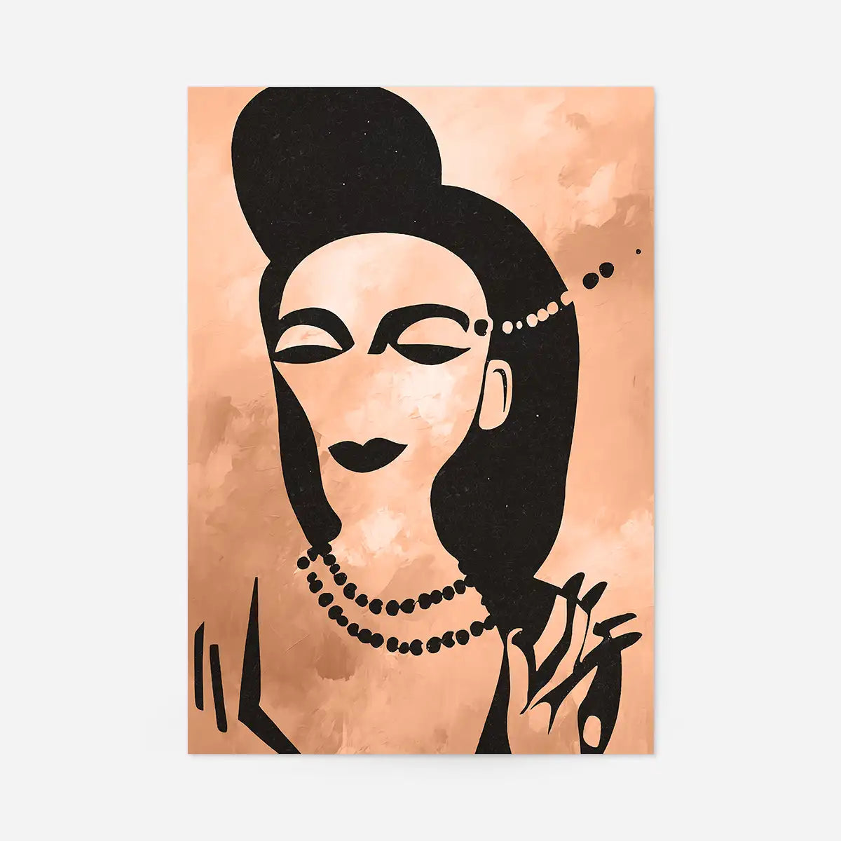 Abstract Peach Illustration Print