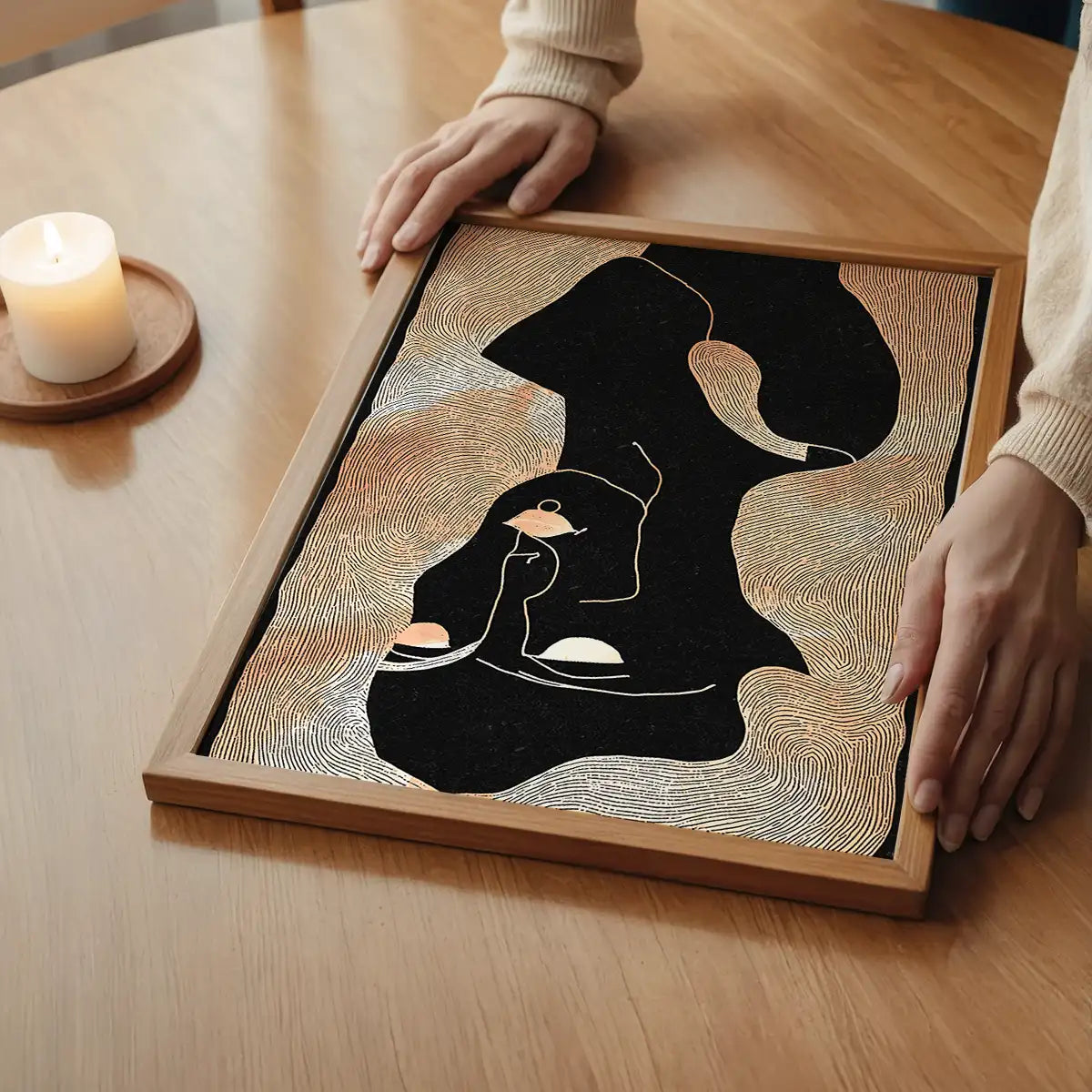 Abstract Peach Illustration Print 2