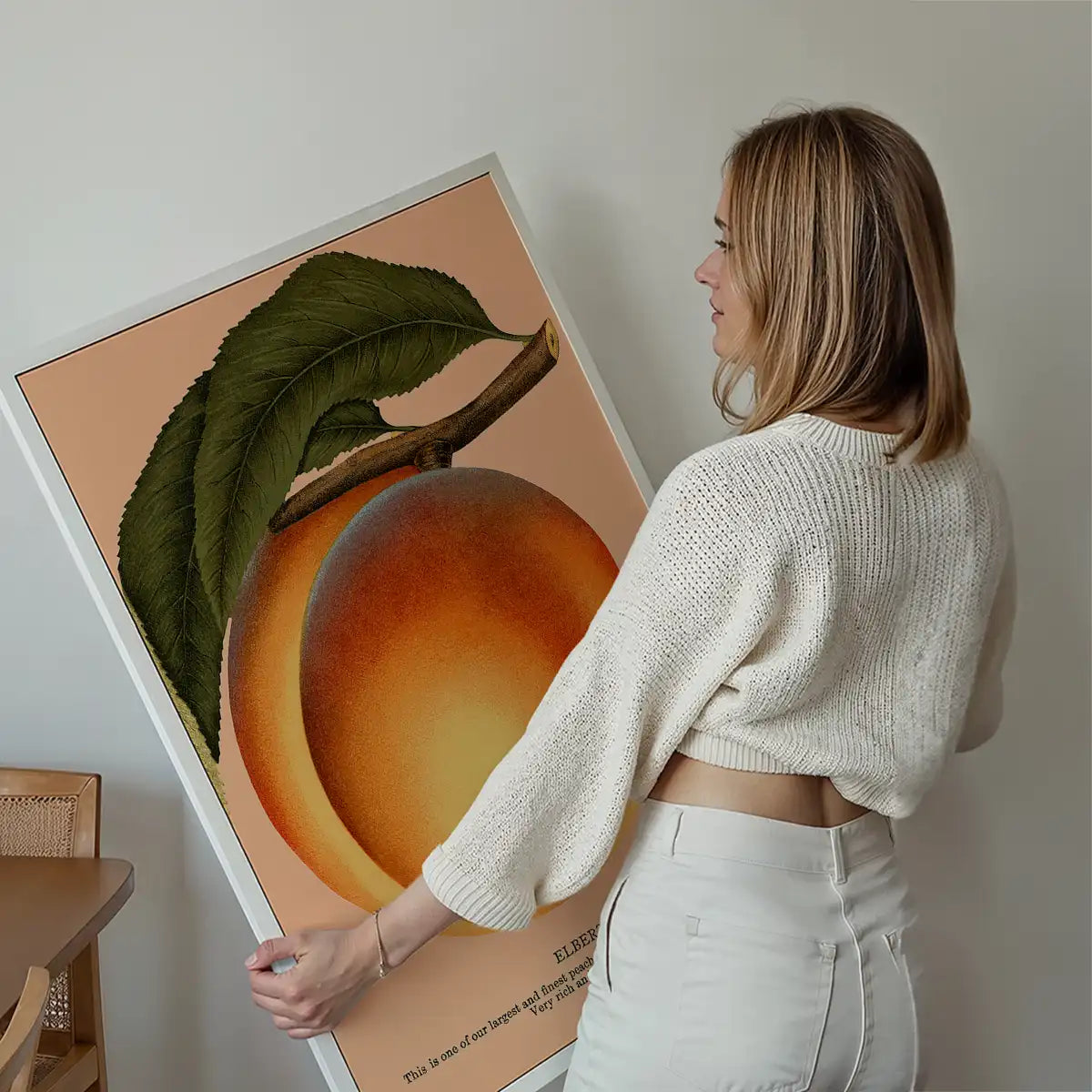 Large Vintage Elberta Peach Print