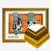 Queen City Printing Inks Vintage Poster - Green & Orange Figures Print