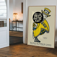 Queen City Printing Inks Vintage Poster - Yellow Man Print