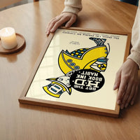 Queen City Printing Inks Vintage Poster - Yellow Man Print