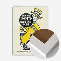 Queen City Printing Inks Vintage Poster - Yellow Man Print