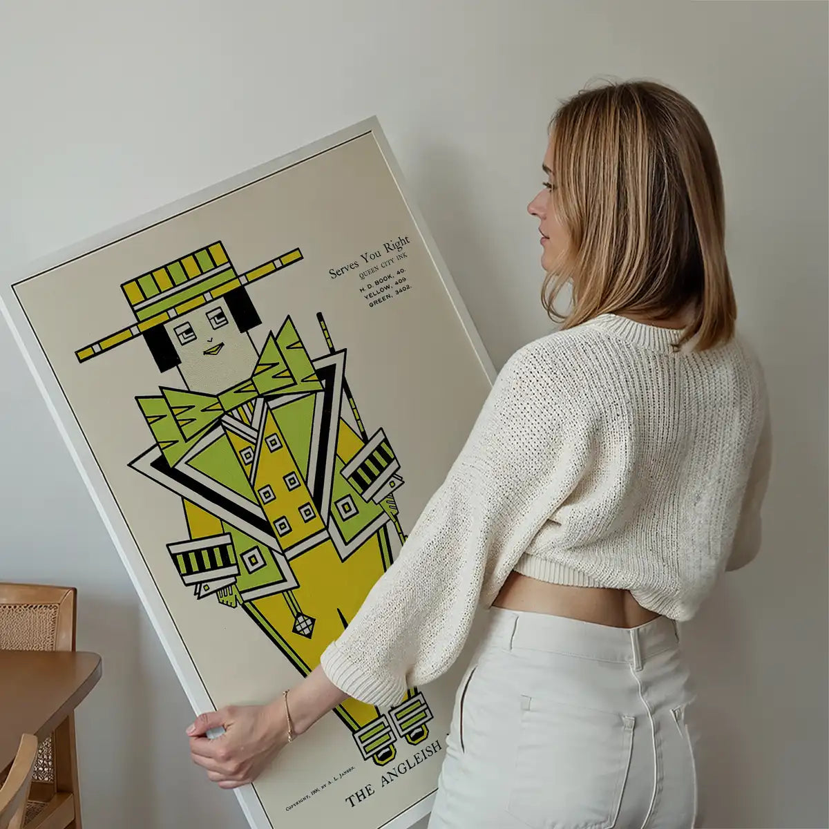 Queen City Printing Inks Vintage Poster - Green Man Print