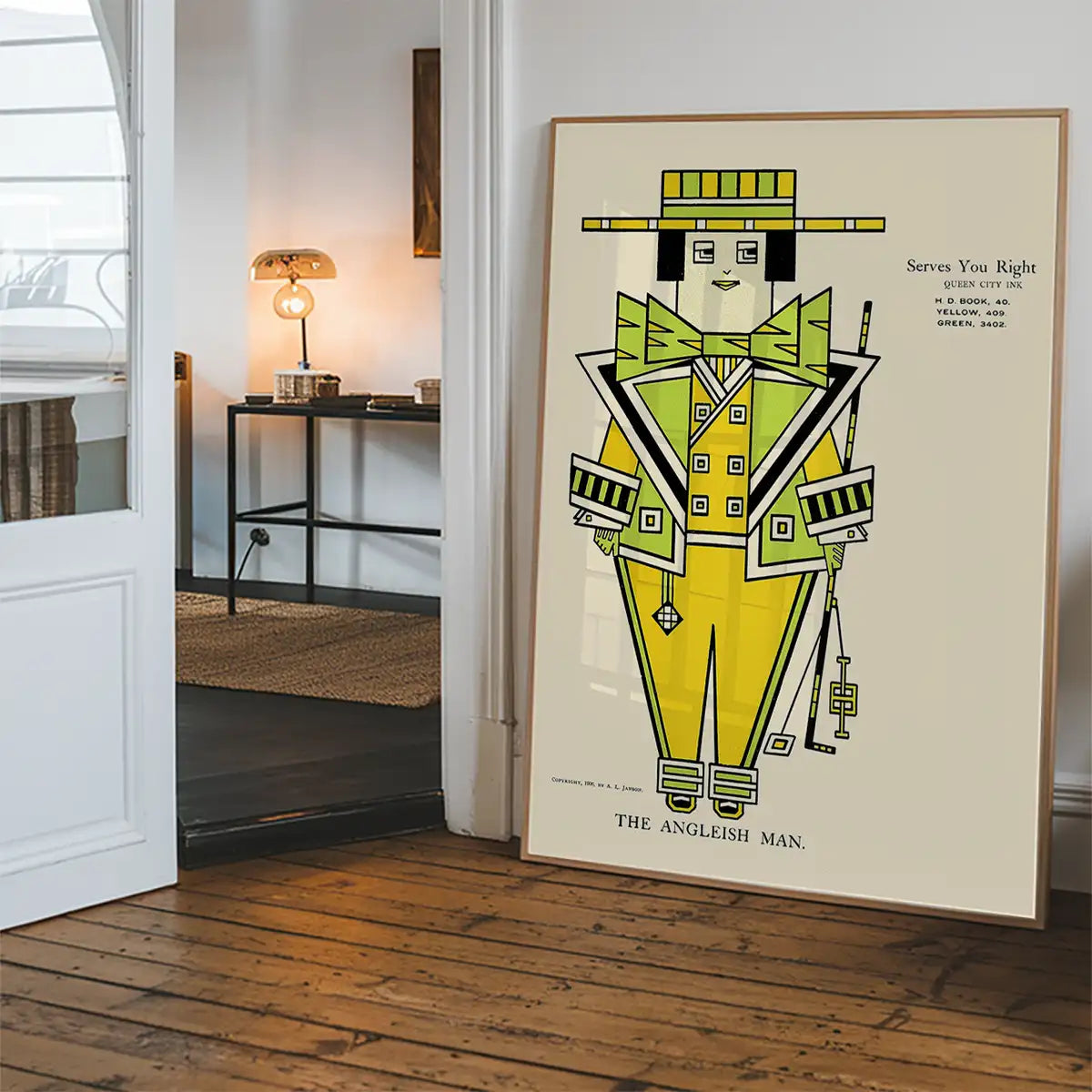 Queen City Printing Inks Vintage Poster - Green Man Print