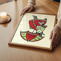 Queen City Printing Inks Vintage Poster - Umbrella Print