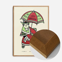 Queen City Printing Inks Vintage Poster - Umbrella Print