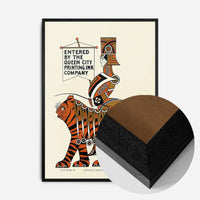 Queen City Printing Inks Vintage Poster - Gold Tiger Print