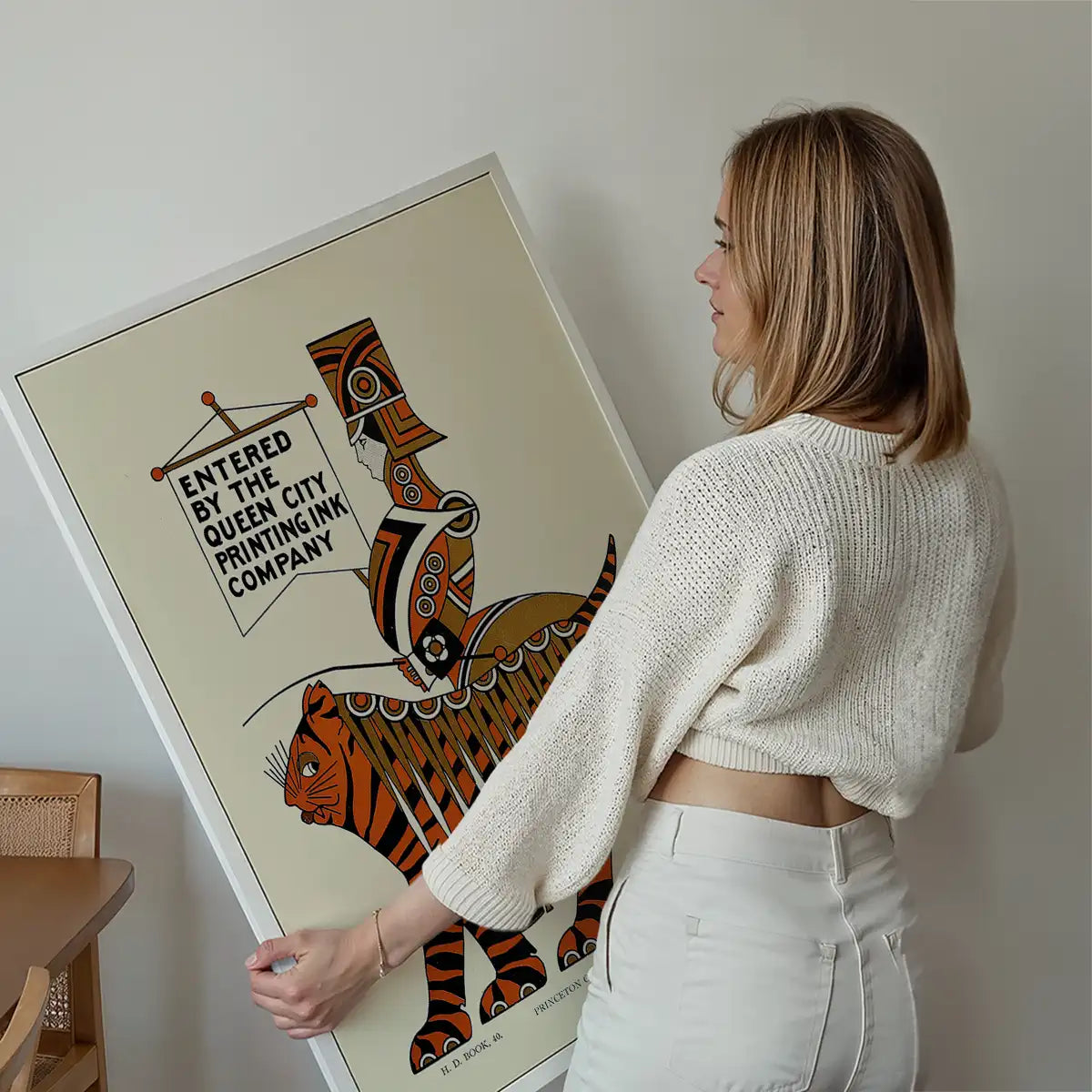 Queen City Printing Inks Vintage Poster - Gold Tiger Print