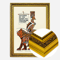 Queen City Printing Inks Vintage Poster - Gold Tiger Print